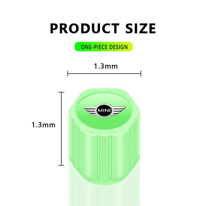Светящиеся колпачки клапанов шин автомобиля Флуоресцентные колпачки для шин колес мотоцикла для Mini Cooper One S Clubman R50 R53 R56 R60 F55 F56 R57 R58 R59