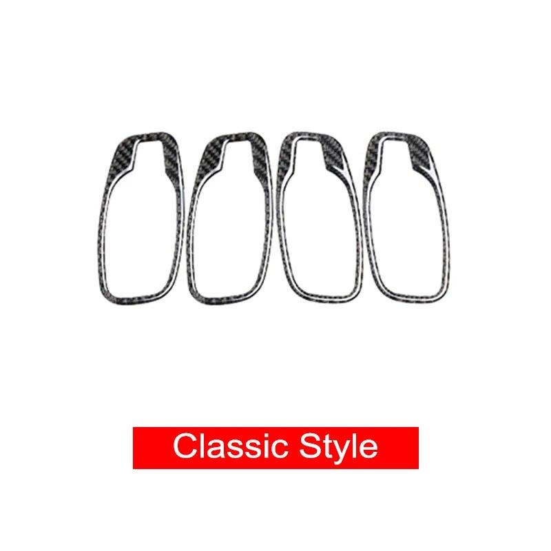 4 шт./компл., углеродное волокно, внутренняя дверная ручка, декоративные наклейки для BMW E60 5 серии 2005-2010, аксессуары для тюнинга автомобиля