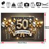 1 50th Anniversary Party Polyester Banner - Golden Celebration decoration, wedding multi-purpose home, garden, studio decoration