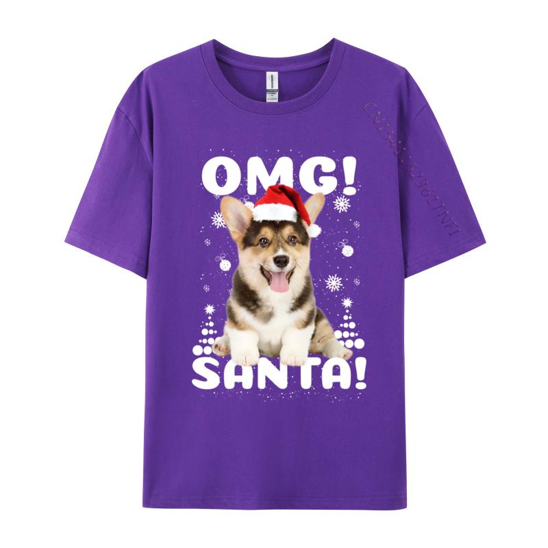 Christmas Dog T Shirts Fashion Premium Cotton Crew Neck Tee Shirts Male Plus Size Sweatshirts High Quality