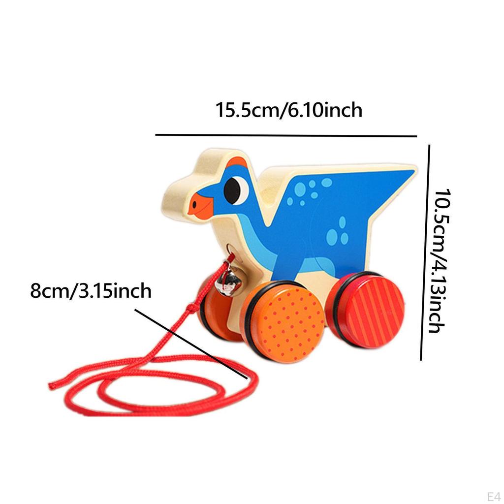 Игрушка-игрушка «Животное, толкающее и тянущее» для детей, сделанная вручную из дерева