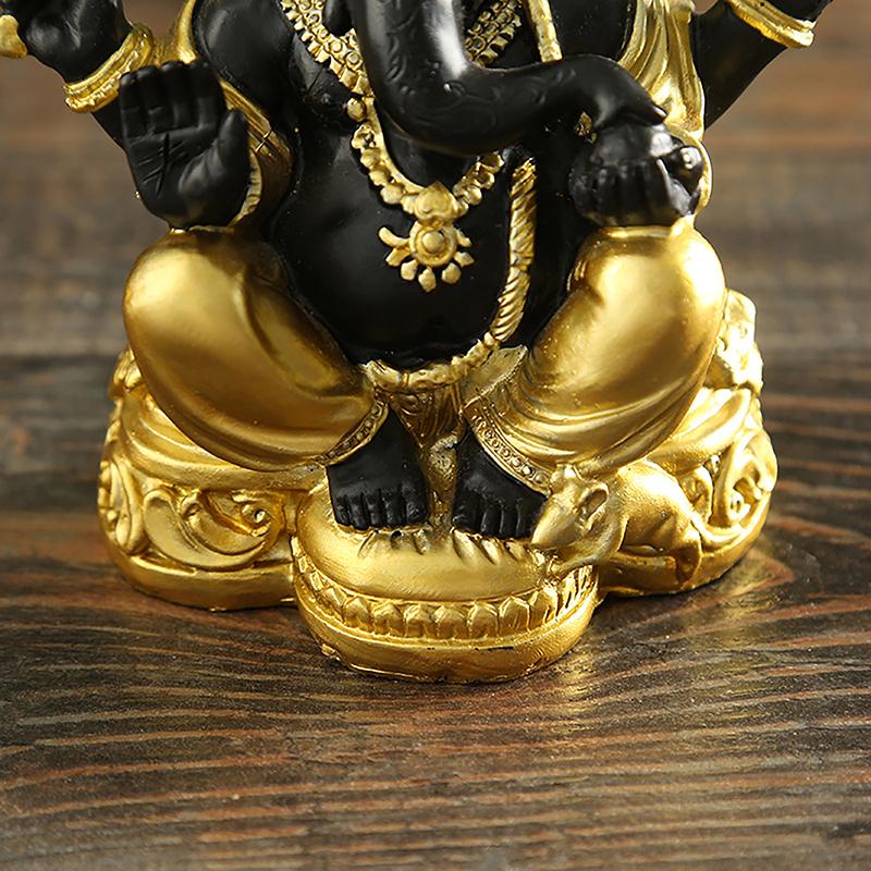 Elephant Statue Hindu Elephant God Statue Lord Ganesha Figurine Elephant God Sculpture Tabletop Decoration Ornament