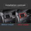 Red Carbon Fiber Center Console Side Vent Frame Sticker For Honda Pilot 17+