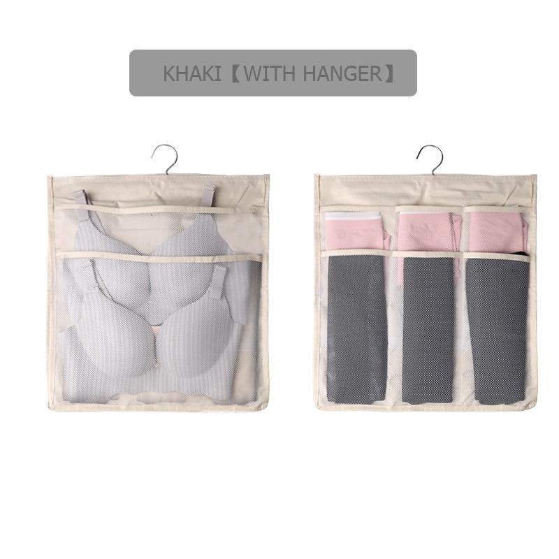 Сумка для хранения нижнего белья Подвесная сумка Настенный двусторонний шкаф для одежды Домашние носки Подвесная сумка для бюстгальтера