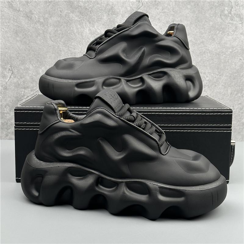 Модный тренд Высокие кроссовки Новый дизайнер Мужские Белые Черные Толстая подошва Все сочетающиеся туфли Mlae Повседневные лоферы Мокасины Мужские Рок Кроссовки для ходьбы