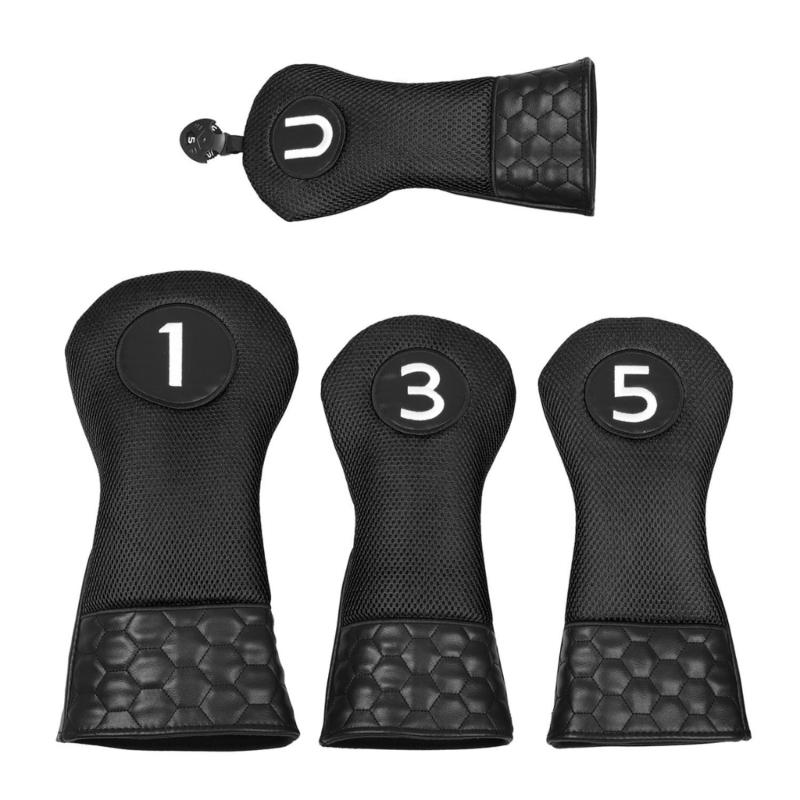 4Pcs Golfs Club Cover PU Golfs Iron Headcover Golfs Club Head Cover Gifts for Men Women Golfs Driver Golfs Putter Cover