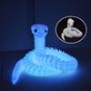 3D Printed Snake Figurine Movable Joints Snake Figure Glow-in-the-dark Articulated Animal Model Toy Home Office Desktop Decoration Ornament