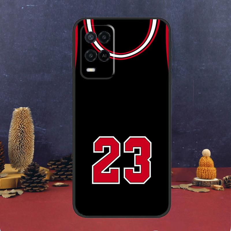 Basketball Number 23 Case For OPPO A54 A74 A94 A98 A78 A79 A16 A76 A96 A5 A9 A17 A77 A15 A52 A72 A53 A57S Cover