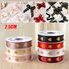 36  Yard Polyester Fade-Resistant Premium Length-Sufficient Foil-Stamped Easy-to-Tie Ribbon DIY-Friendly 2.5CM Durable Heart Gift