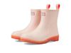 Play Short Waterproof Rubber Boots WFS4001RMA with Translucent Size UK5 Size Women's Sole, (Rococo Pink/Orange Plaid), 24.0cm