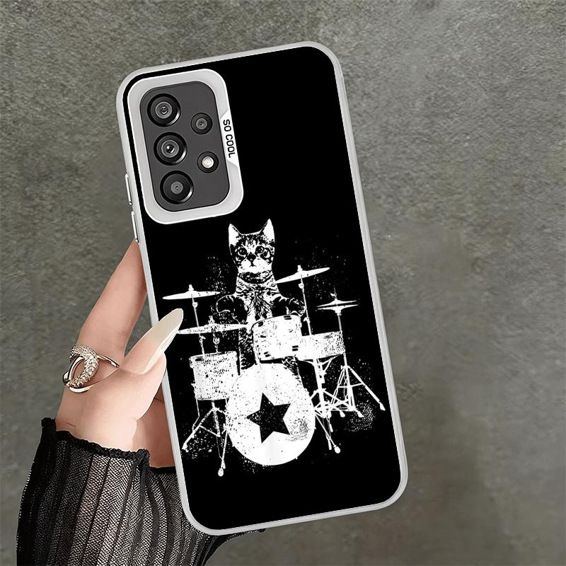 Drum Set Rock Music Soft Phone Case for Samsung A17 A16 A15 A14 A13 A57 A56 A55 A54 A53 A37 A36 A35 A34 A33 A26 A25 A24 A23 A52