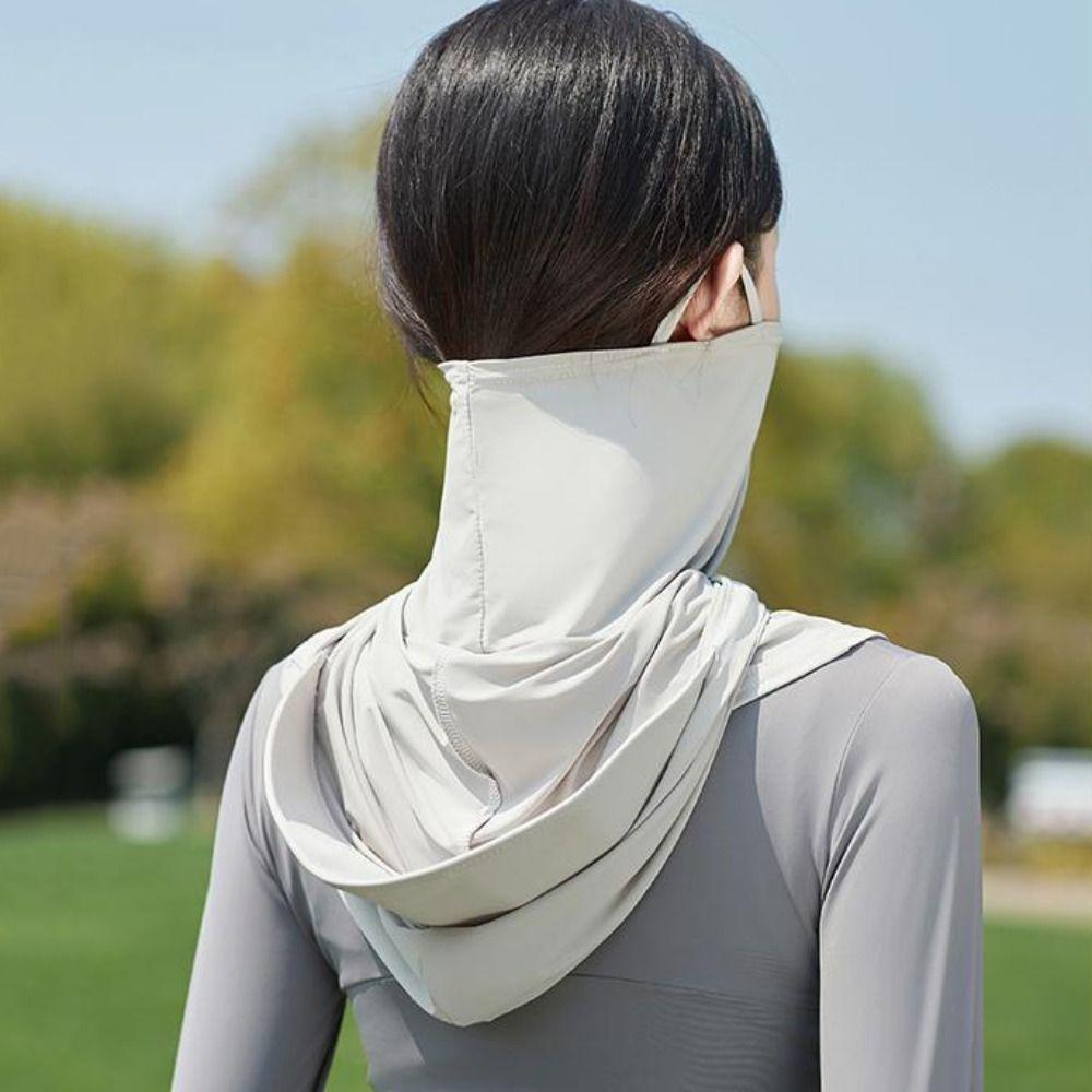 Sunscreen Sunscreen Mask Neck Protection Ice Silk Hat Breathable UV Protection Neck Gaiter Travel