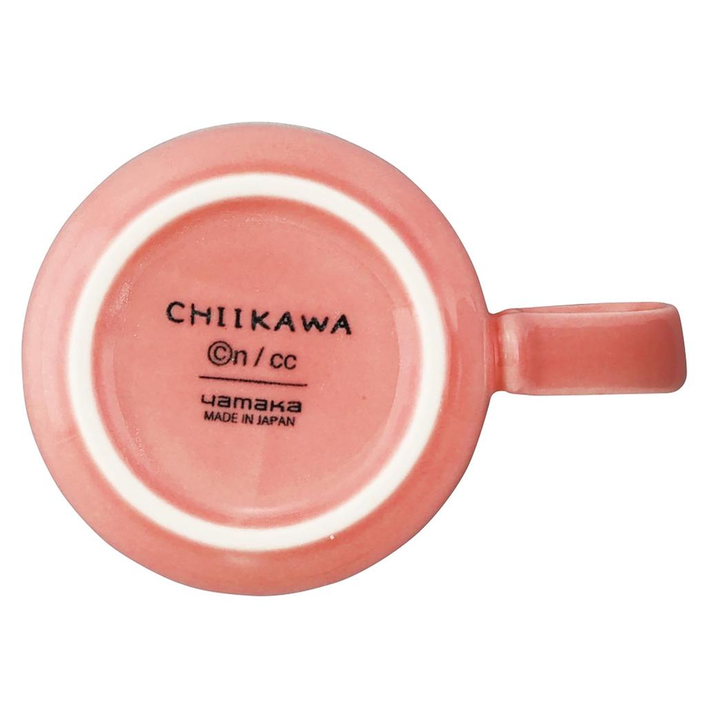 Официально лицензированная кружка Chiikawa 8 x Кролик, для микроволновой печи и посудомоечной машины, 300 мл, Диаметр ок.. 9 см, Цвета, Безопасный, Япония, Розовый, CKW13-11