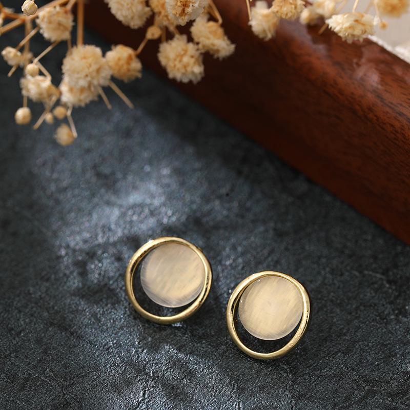 Длинные серьги-бантики из серебряных игл S925 с кошачьим глазом и жемчугом - Ретро и универсальный стиль для женщин