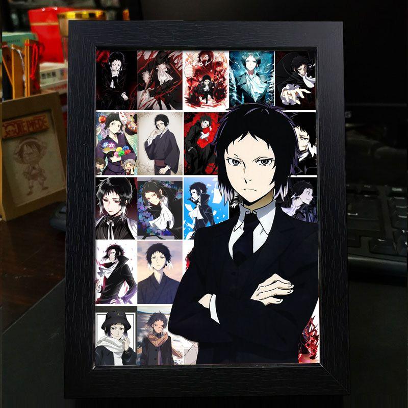 Рамка для фото в стиле аниме Bungo Stray Dogs: Дазай Осаму, Рюносуке Акутагава, Накахара Чуя - готовый стенд для фотоколлажа в подарок
