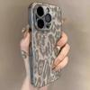 Роскошный чехол для телефона с леопардовым принтом для iPhone 11 12 13 14 15 16 17 Pro Max Plus Air Амортизирующий бампер Чехлы Обложка./;п