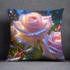 Персонализированная наволочка с розой Декоративная наволочка для автомобиля Украшения для офиса Гостиная Диван Домашняя наволочка