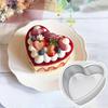 3 Inch Heart Shaped Cake Pan Mold Solid Bottom Aluminum Alloy Chocolate Cake Pan Silver Tin Baking Mold Mould