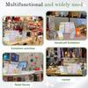 2 Pack 5 Tier Acrylic Card Display Stand with 4 Mini Triangle Display Holder for Greeting Sports Cards,Postcards, Business Cards