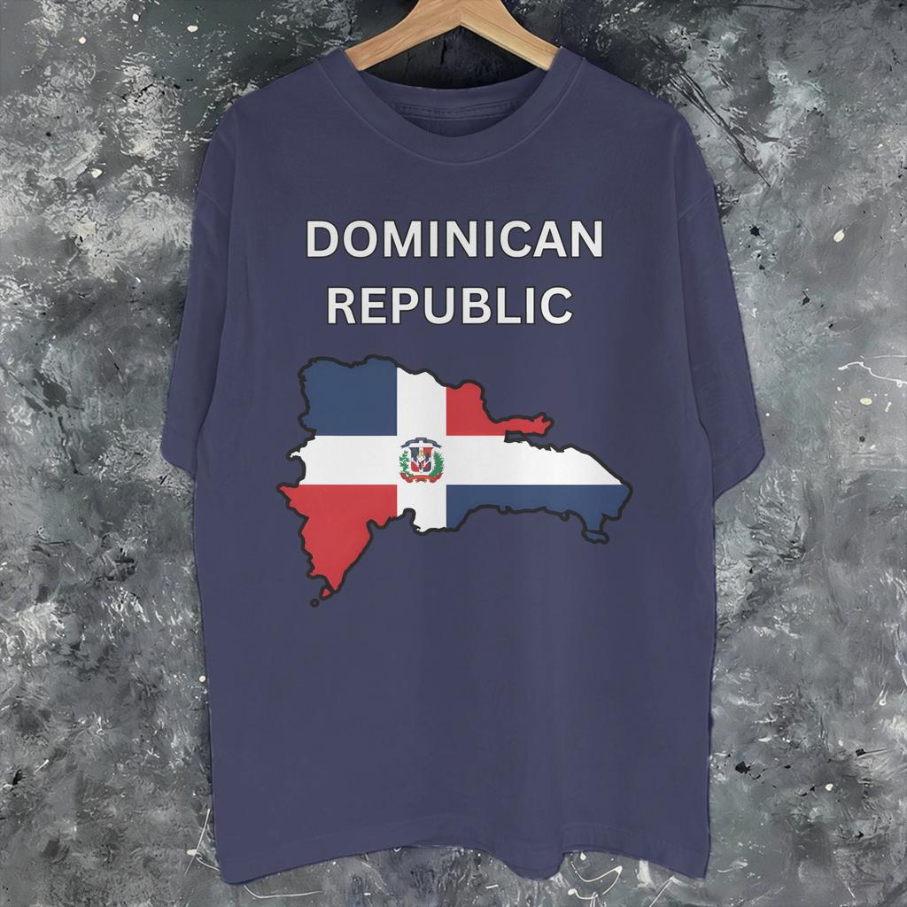 Unisex Women Graphic Print Dominican Republic Tee T Shirt Pure Cotton Tshirts Clothes