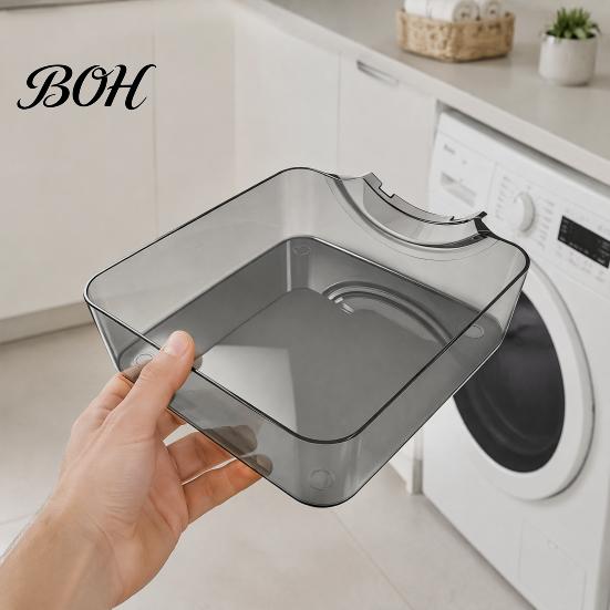Sewage Collection Tray for Home Appliance Washing Machine Drain Pan with Deep Groove, Thickened ABS Leakproof Floor Protector Cleaning Drainage Tray,