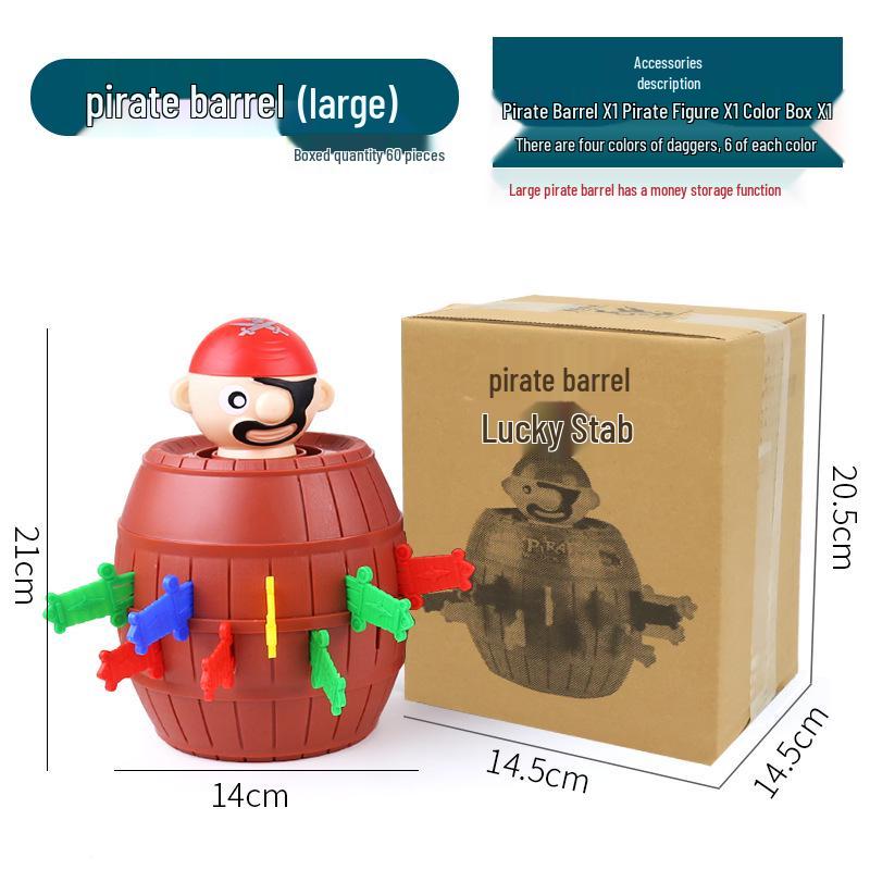 Pirate Barrel Kids' Interactive Toy - Insert Sword Game & Prank