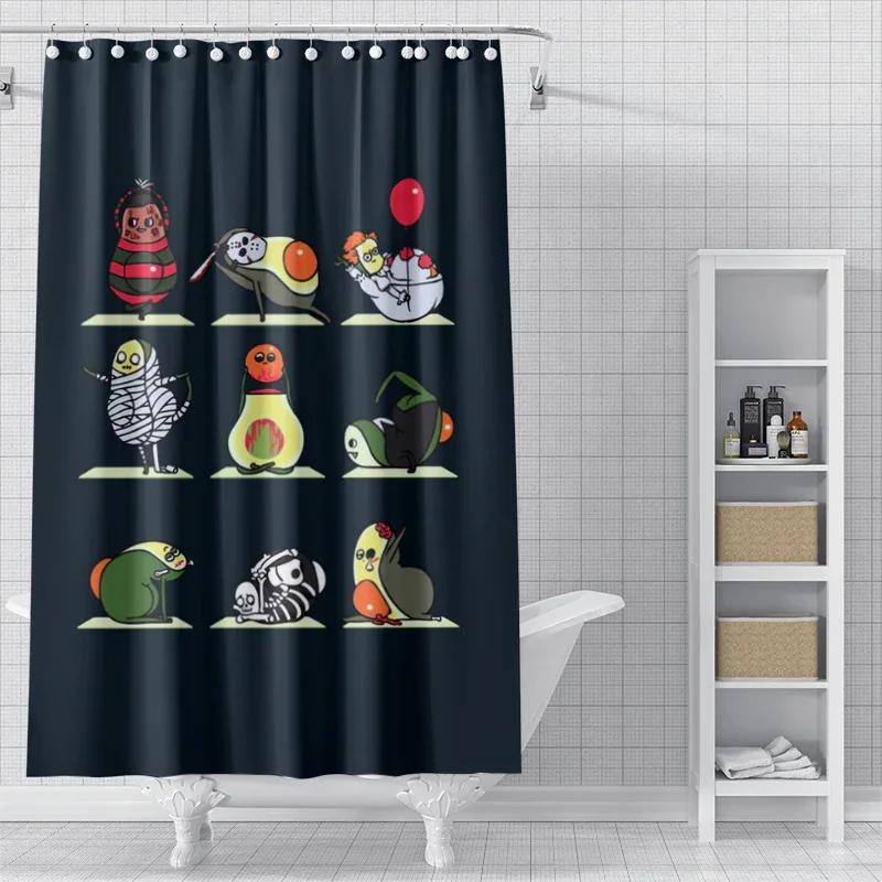 Rideaux De Douche Pour Salle De Bain, Tissu Impermable, Style Nordique Moderne, 180X200, 240X180, Chien Mignon Drôle, Kawaii