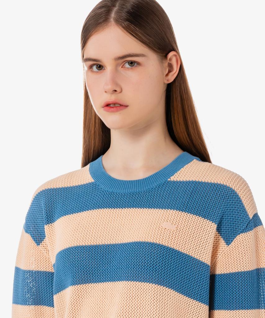 LACOSTE Женский летний полосатый джемпер с коротким рукавом Af9859-56G 4Ip