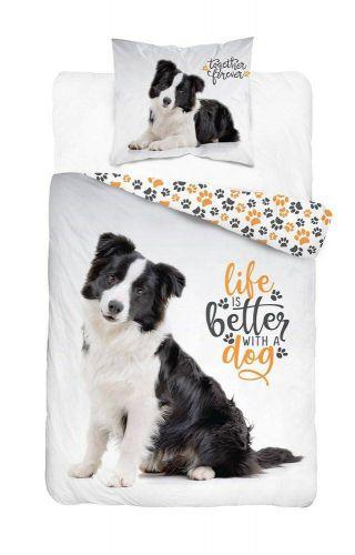 Children' Bedding Set 140X200 Youth Gray Sweet Dog