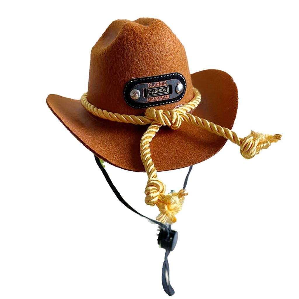 Fashion Cowboy Hat for Cats Dogs Festival Party Pet Cowboy Cap Puppy Costume Lovely Tiny Top Hat Headgear for Teddydogs