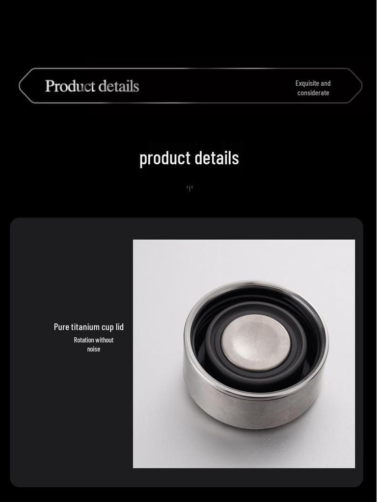 Антибактериальная титановая термокружка с разделителем для чая, подарочная коробка - Портативная, высококлассный бизнес-подарок для мужчин и женщин