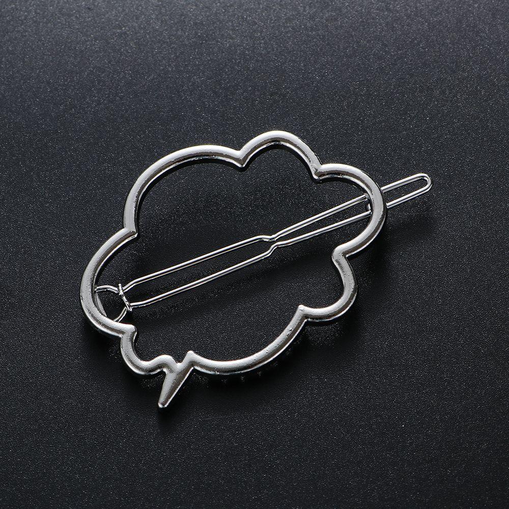 Ornaments Barrette Metal Hairpins Moon Circle Hairgrip Woman Hair Accessories Triangle Hair Clip