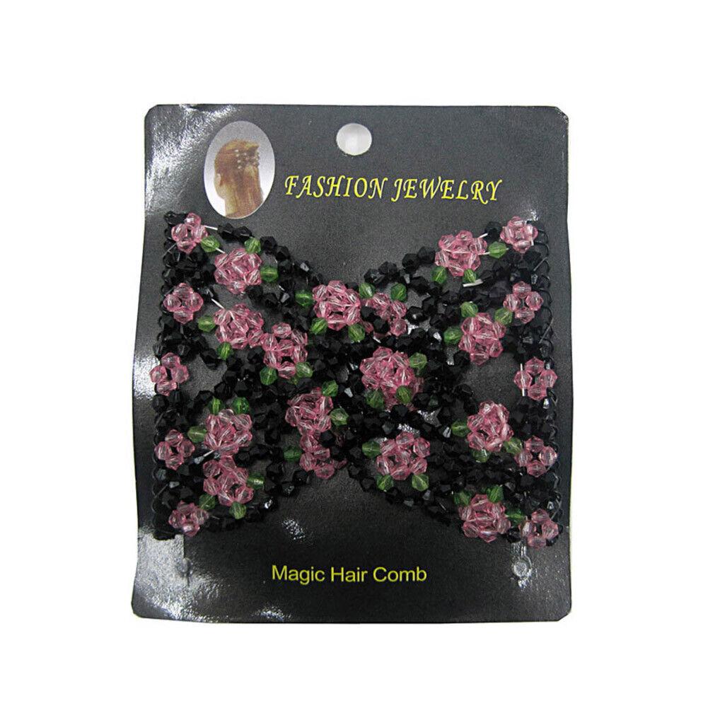 Женские волшебные эластичные двойные бусины для волос, легкая эластичная расческа для волос, заколки для волос