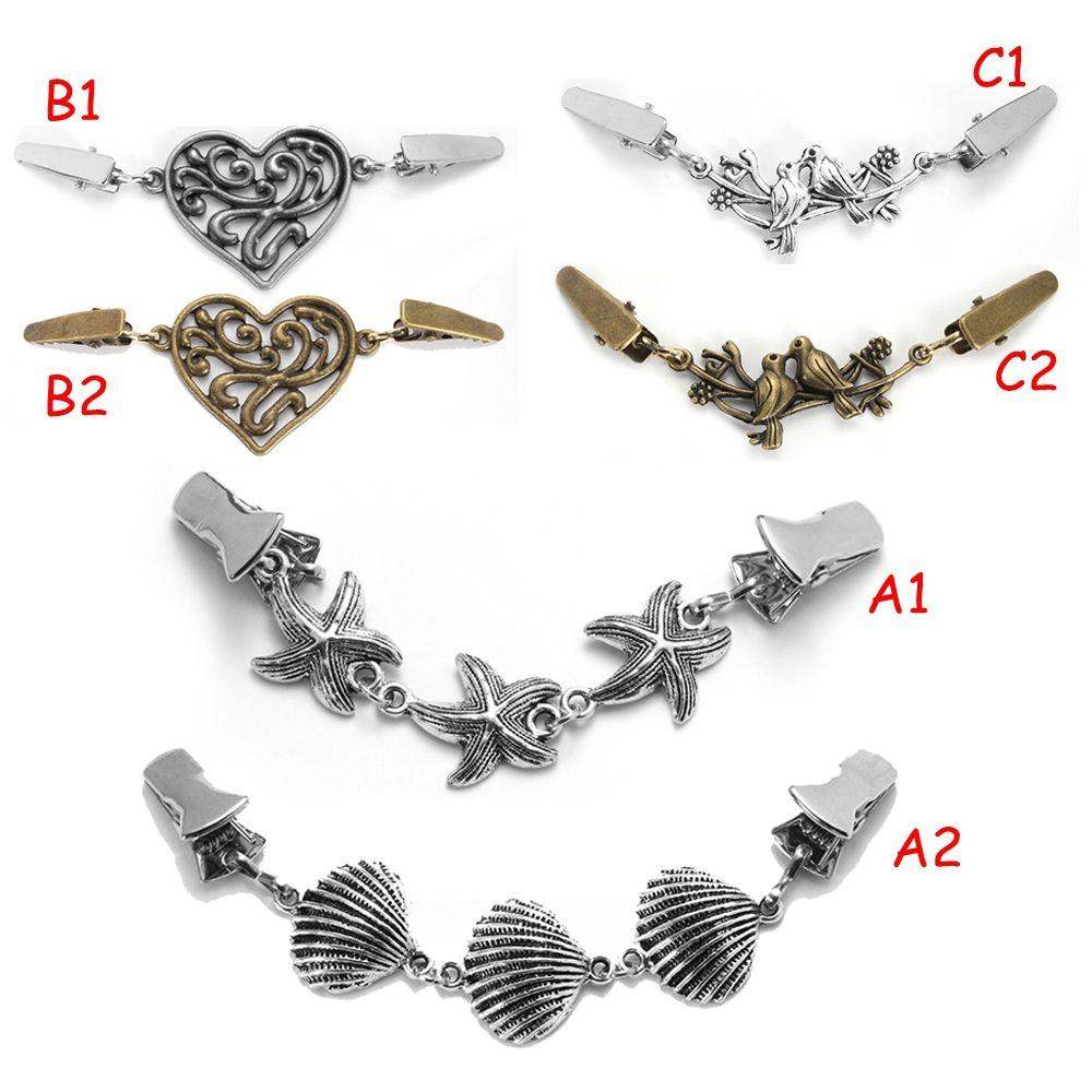Charm Gift Winter New Shawl Brooch Duck Clip Clasps Sweater Blouse Pin Cardigan Clip