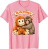 Cute Punch Monkey Printed Tshirt Summer Mens and Womens Pure Cotton Clothes Harajuku Fashion Short Sleeve Tshirt Unisex