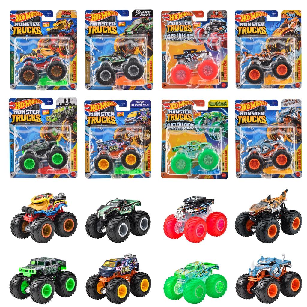 Hot Wheels Monster Truck Assorted 8 Units Box Sale Vehicle Toy Mini Car for Ages 3 and Up 164 984J-FYJ44