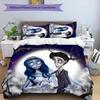 3pcs sorrow love The Corpse Bride pattern bedding set duvet cover set includes duvet cover &pillowcases, perfect all season bedroom decoration & gift