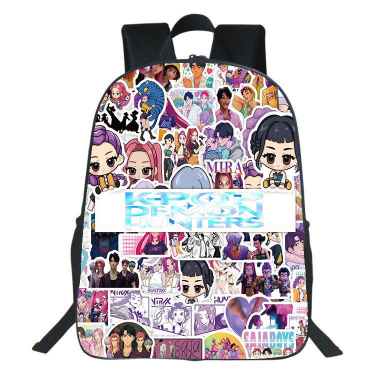 Demon Hunters Student & Kids 40CM Backpack - KPop Huntress Twin Shoulder Bag CLE