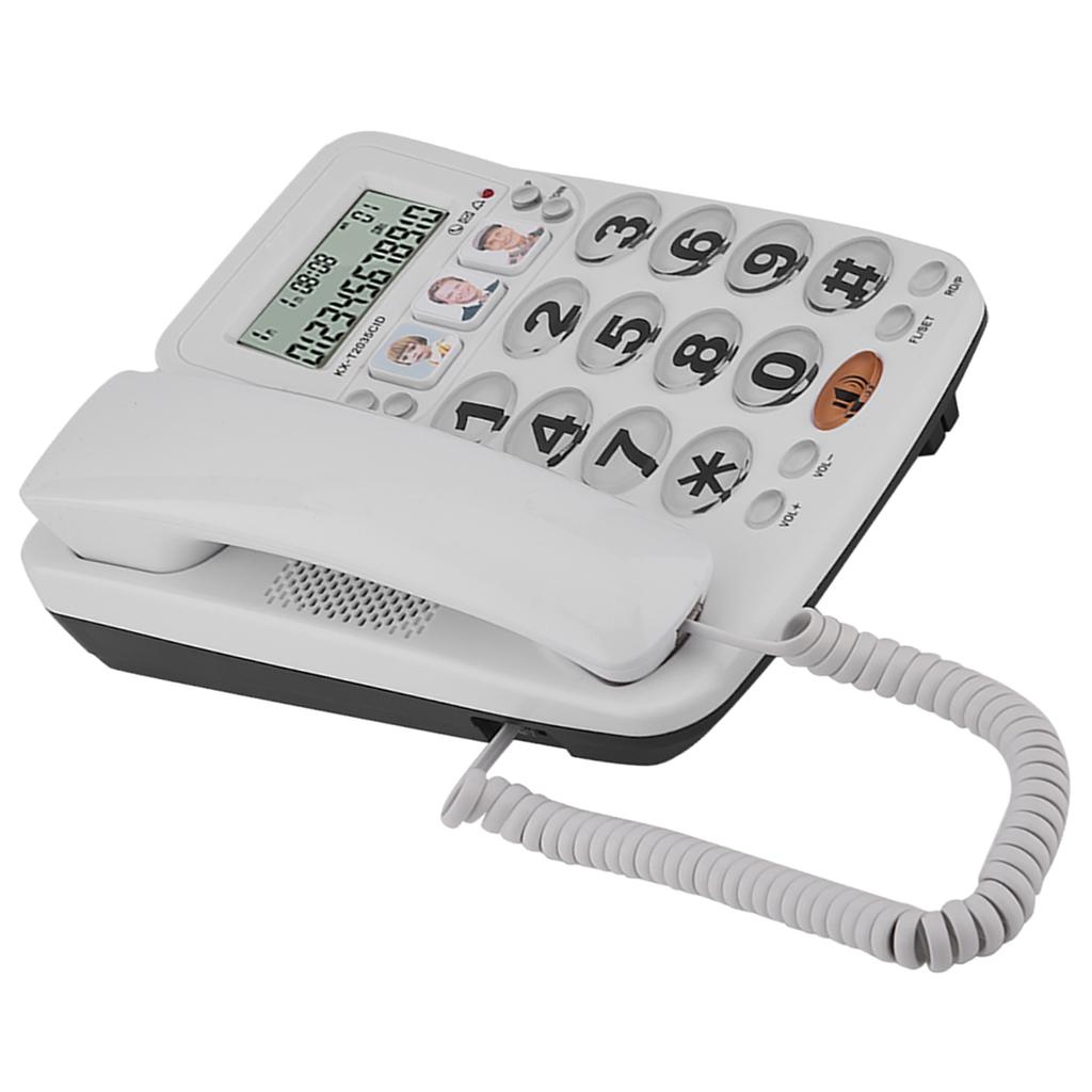2?Проводной телефон с громкоговорителем, ускоренный набор номера, проводной телефон с идентификатором вызывающего абонента для домашнего офиса