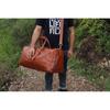 Full Grain Leather Duffle Bag: Brown Weekender Travel Holdall