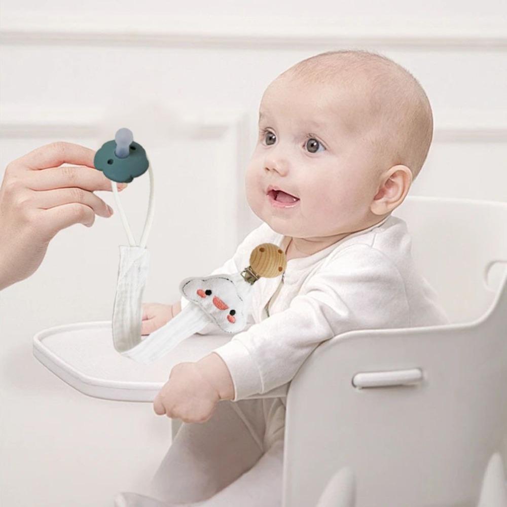 Мультяшный держатель для пустышки, клипсы-держатели для соски против потери, милая детская тканевая цепочка для пустышки, дети