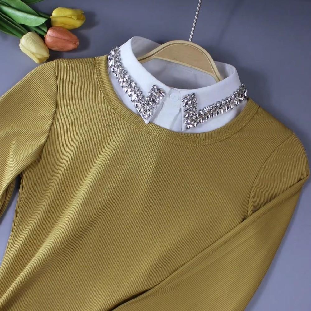 Handmade Beaded Decoration Fake Collar Rhinestone Decoration False Collar Women Fashion