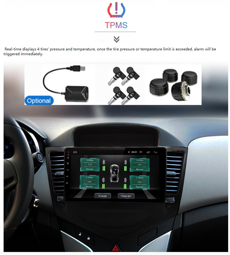 9'' Android Автомагнитола Радио Навигация WIFI Для Chevrolet Cruze 2009-2014 С Canbus