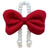 Elegant Bow Car Hook Bowknot Adorable Bow Knot Car Hook Pearl Car Organizer Clip  Car Styling