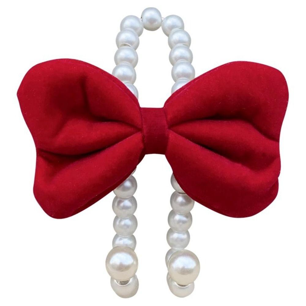 Elegant Bow Car Hook Bowknot Adorable Bow Knot Car Hook Pearl Car Organizer Clip Car Styling