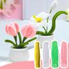 100Pcs/Set Pipe Cleaner Flower Crafts Kit Multi-Color Chenille Stem Twist Stick Kids Adults Beginner DIY Handmade Flower Bouquet Decoration