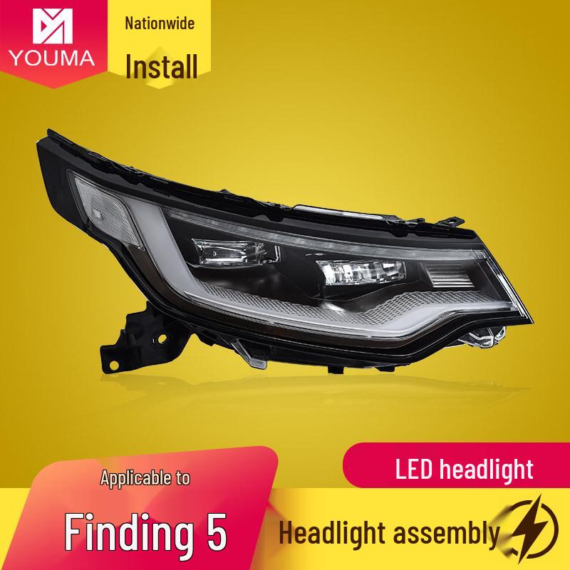 LED Matrix Lens Headlight with Daytime Running Light for Land Rover Discovery 5: Low and High Trim Compatibility