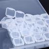 28 Slots Clear Plastic Beads Case Nails Rhinestones Organizer Jewelry Storage Box