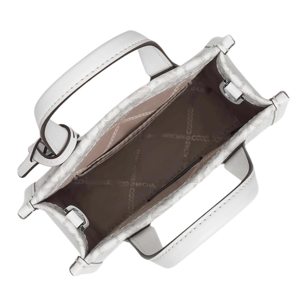 Michael Kors MK Gigi Сумка через плечо с принтом логотипа из искусственной кожи Мини Женские сумки Белый 32H3S3GC4V-101