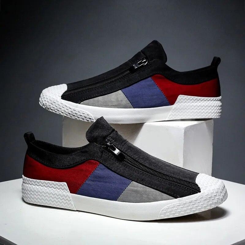 Summer Autumn Men Shoes Fashion Graffiti Men'S Sneaker Lightweight Mens Casual Shoes Low Top Breathable Black Male Canvas Shoes
